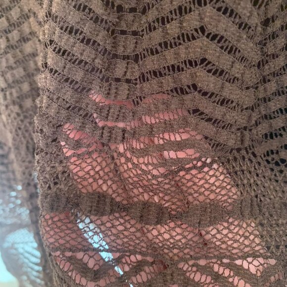 Rabbit Rabbit Rabbit Designs Brown Lace Lined Maxi Dress Size 8 - Picture 10 of 11